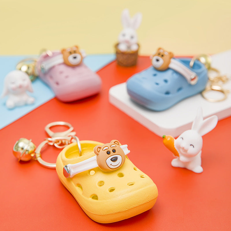 Wholesale Creative cute mini hole shoes keychain